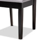 Gustavo Modern and Contemporary Grey Fabric Upholstered and Dark Brown Finished Wood 6-Piece Dining Set FredCo