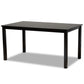 Gustavo Modern and Contemporary Grey Fabric Upholstered and Dark Brown Finished Wood 6-Piece Dining Set FredCo