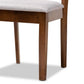 Gustavo Modern and Contemporary Grey Fabric Upholstered and Walnut Brown Finished Wood 6-Piece Dining Set FredCo