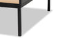 Haben Modern and Contemporary Two-Tone Oak Brown and Black Finished Wood Coffee Table FredCo