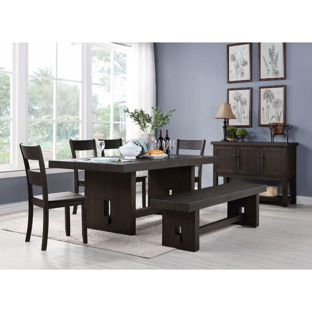 Haddie Dining Table (Rectangular) Distressed Walnut FredCo