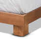 Haines Modern and Contemporary Walnut Brown Finished Wood Full Size Platform Bed FredCo