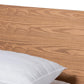Haines Modern and Contemporary Walnut Brown Finished Wood King Size Platform Bed FredCo