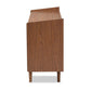 Halden Mid-Century Modern Multicolor Walnut Brown and Grey Gradient Finished Wood 2-Door Dining Room Sideboard Buffet FredCo