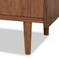 Halden Mid-Century Modern Multicolor Walnut Brown and Grey Gradient Finished Wood 2-Door Dining Room Sideboard Buffet FredCo