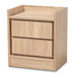 Hale Modern and Contemporary Oak Finished Wood 1-Door Nightstand FredCo