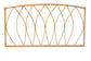 Halia Modern Bohemian Natural Brown Rattan Queen Size Wall-mount Headboard FredCo