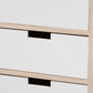 Halian Mid-Century Modern Two-Tone White and Light Brown Finished Wood 3-Drawer Nightstand FredCo