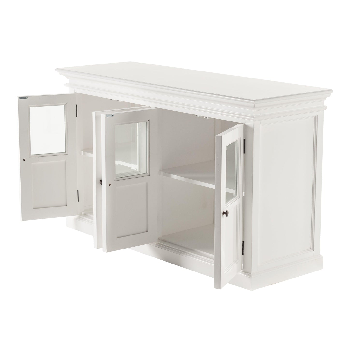 Halifax Buffet with 4 Glass Doors B196 Classic White FredCo