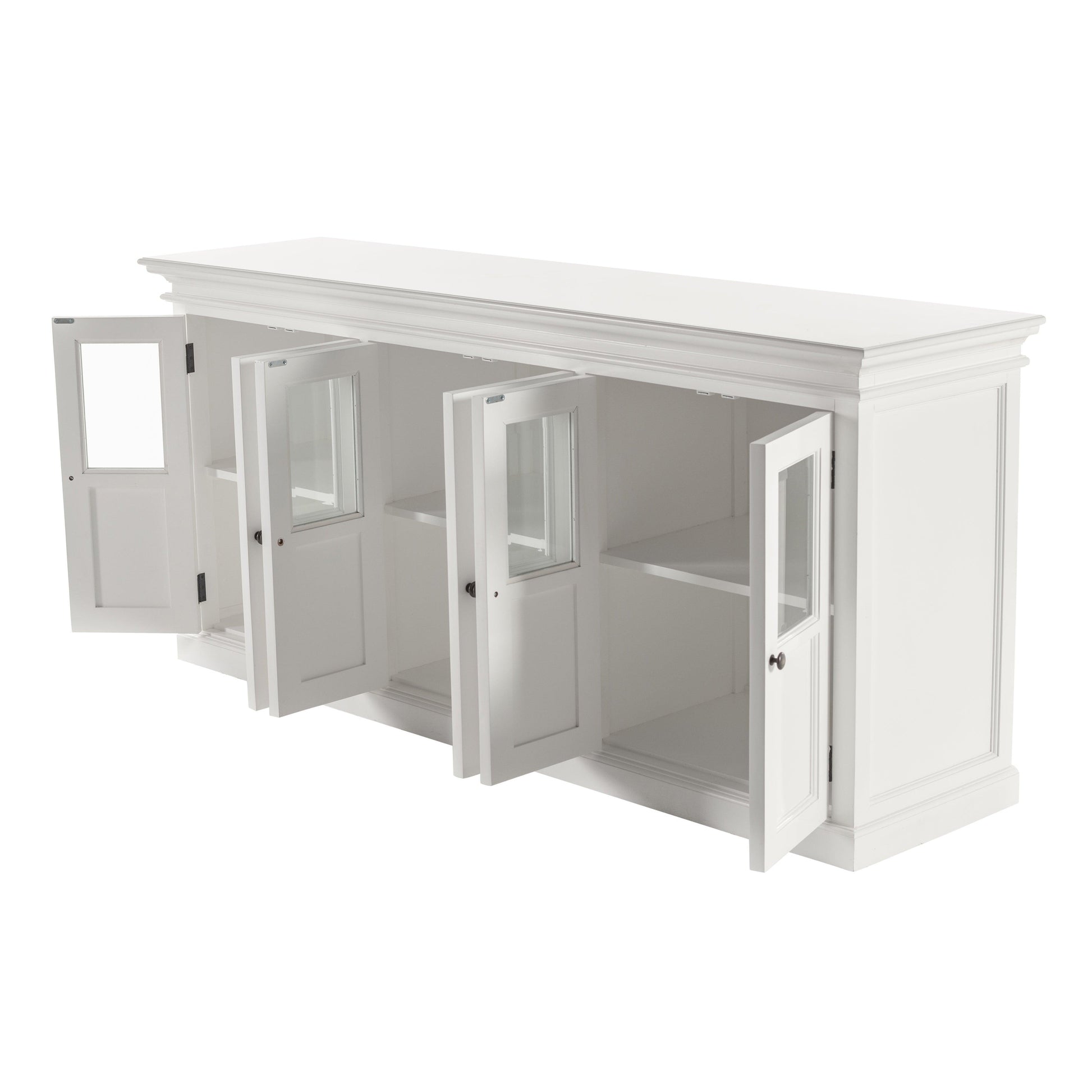 Halifax Buffet with 6 Glass Doors B195 Classic White FredCo