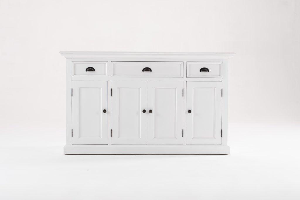 Halifax Classic White Buffet with 4 Doors 3 Drawers B192 FredCo