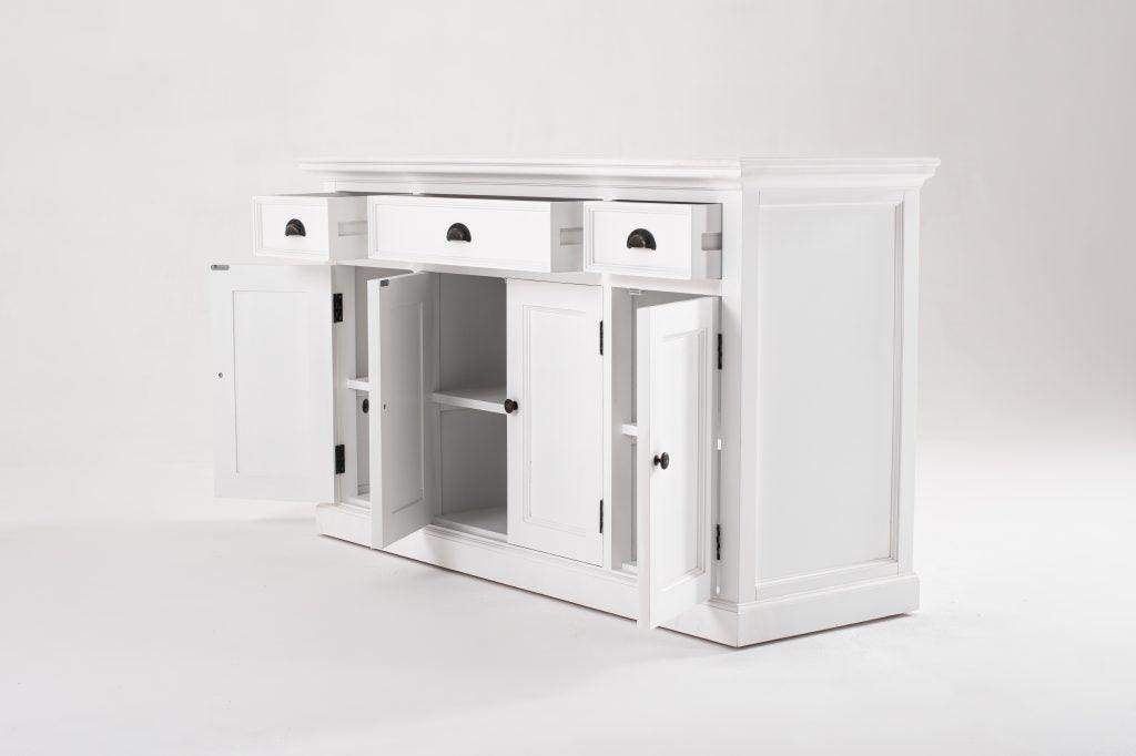 Halifax Classic White Buffet with 4 Doors 3 Drawers B192 FredCo