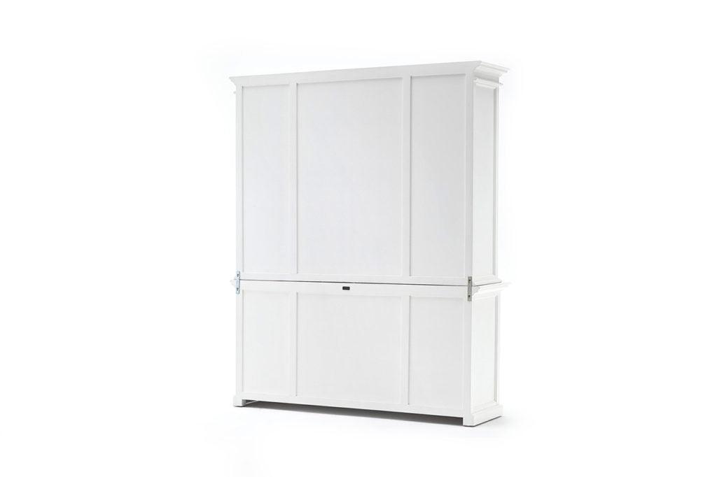 Halifax Classic White Library Hutch with Basket Set BCA600 FredCo