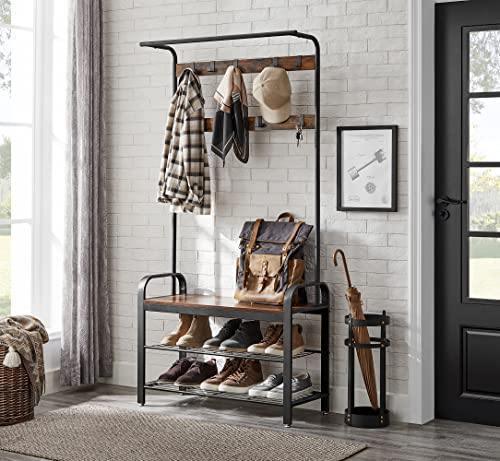 Hall Tree with Shoe Bench FredCo