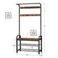 Hall Tree with Shoe Bench FredCo