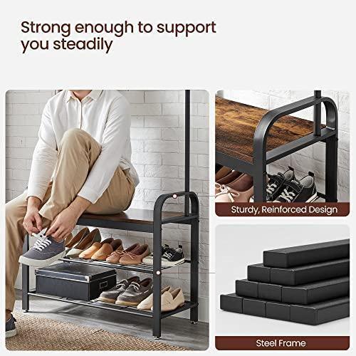Hall Tree with Shoe Bench FredCo