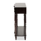 Hallan Classic and Traditional French Provincial Dark Brown Finished Wood 3-Drawer Console Table FredCo
