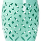 Hallie Modern and Contemporary Aqua Finished Metal Outdoor Side Table FredCo