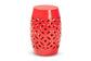Hallie Modern and Contemporary Red Finished Metal Outdoor Side Table FredCo