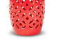 Hallie Modern and Contemporary Red Finished Metal Outdoor Side Table FredCo