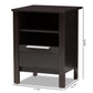 Hamish Modern and Contemporary Wenge Brown Finished 1-Drawer Nightstand FredCo