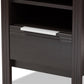 Hamish Modern and Contemporary Wenge Brown Finished 1-Drawer Nightstand FredCo