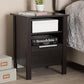 Hamish Modern and Contemporary Wenge Brown Finished 1-Drawer Nightstand FredCo