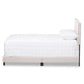 Hampton Modern and Contemporary Light Beige Fabric Upholstered Queen Size Bed FredCo