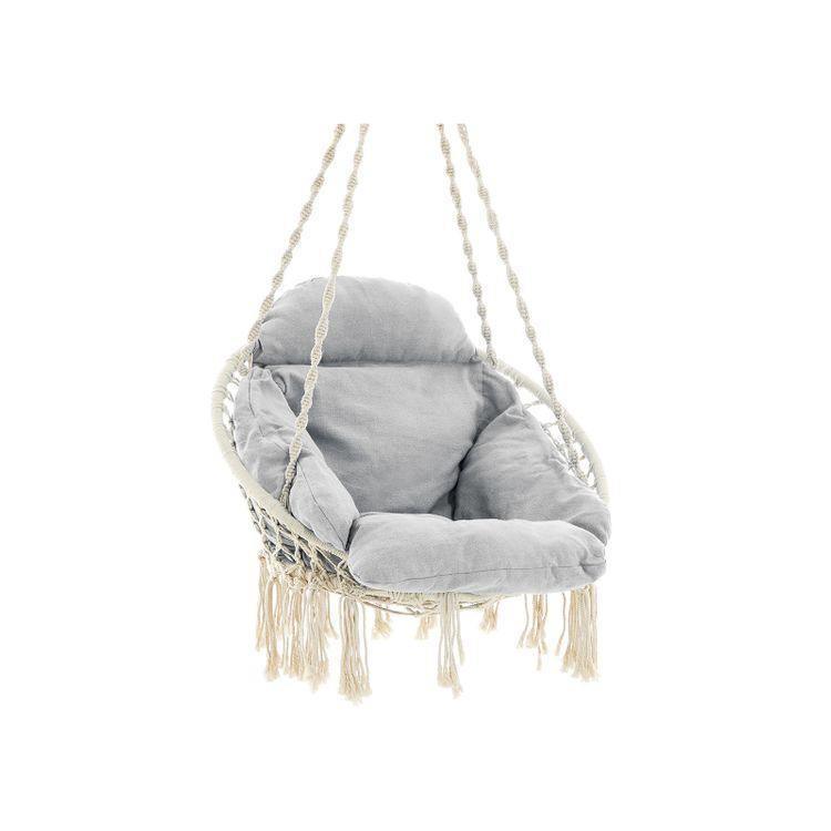 Hanging Chair Cloud White and Gray FredCo