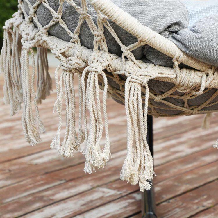 Hanging Chair Cloud White and Gray FredCo
