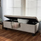 Hannah Modern and Contemporary Beige Fabric Upholstered Button-Tufting Storage Ottoman Bench FredCo