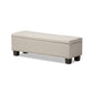 Hannah Modern and Contemporary Beige Fabric Upholstered Button-Tufting Storage Ottoman Bench FredCo