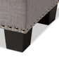 Hannah Modern and Contemporary Grayish Beige Fabric Upholstered Button-Tufting Storage Ottoman Bench FredCo