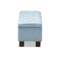 Hannah Modern and Contemporary Light Blue Fabric Upholstered Button-Tufting Storage Ottoman Bench FredCo