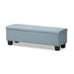 Hannah Modern and Contemporary Light Blue Fabric Upholstered Button-Tufting Storage Ottoman Bench FredCo