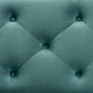 Hannah Modern and Contemporary Teal Blue Velvet Fabric Upholstered Button-Tufted Storage Ottoman Bench FredCo
