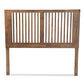 Harena Modern and Contemporary Transitional Ash Walnut Finished Wood Full Size Headboard FredCo