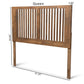 Harena Modern and Contemporary Transitional Ash Walnut Finished Wood Full Size Headboard FredCo