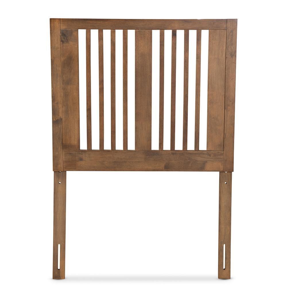 Harena Modern and Contemporary Transitional Ash Walnut Finished Wood Twin Size Headboard FredCo