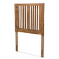 Harena Modern and Contemporary Transitional Ash Walnut Finished Wood Twin Size Headboard FredCo
