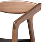 Harland Mid-Century Modern Black Faux Leather Upholstered and Walnut Brown Finished Wood 2-Piece Dining Chair Set FredCo