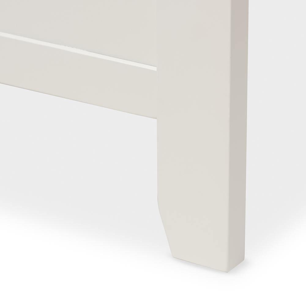 Harry Classic Butter Milk and Walnut Finishing Twin Size Platform Bed FredCo