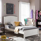 Harry Classic Butter Milk and Walnut Finishing Twin Size Platform Bed FredCo
