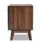 Hartman Mid-Century Modern Walnut Brown Finished Wood 2-Drawer Nightstand FredCo