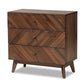 Hartman Mid-Century Modern Walnut Brown Finished Wood 3-Drawer Storage Chest FredCo