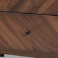 Hartman Mid-Century Modern Walnut Brown Finished Wood 3-Drawer Storage Chest FredCo
