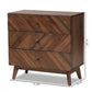 Hartman Mid-Century Modern Walnut Brown Finished Wood 3-Drawer Storage Chest FredCo