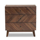 Hartman Mid-Century Modern Walnut Brown Finished Wood 3-Drawer Storage Chest FredCo