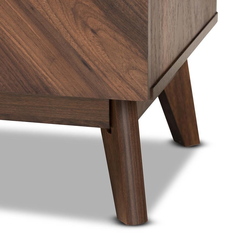 Hartman Mid-Century Modern Walnut Brown Finished Wood 3-Drawer Storage Chest FredCo