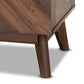 Hartman Mid-Century Modern Walnut Brown Finished Wood 3-Drawer Storage Chest FredCo